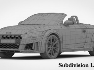 audi tt roadster 2019 detailed interior 3D 模型