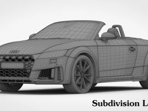 audi tt roadster 2019 detailed interior 3D Model