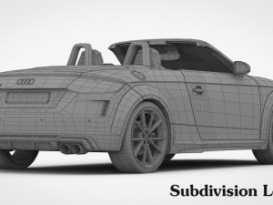 audi tt roadster 2019 detailed interior 3D 模型