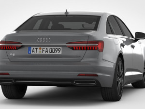 audi a6 2019 detailed interior Modèle 3D