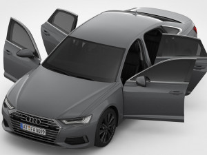 audi a6 2019 detailed interior Modèle 3D