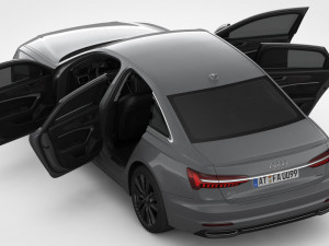 audi a6 2019 detailed interior Modèle 3D