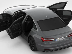 audi a6 2019 detailed interior 3D Model