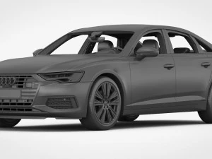 audi a6 2019 detailed interior 3D Model