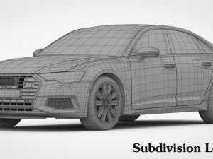 audi a6 2019 detailed interior Modèle 3D