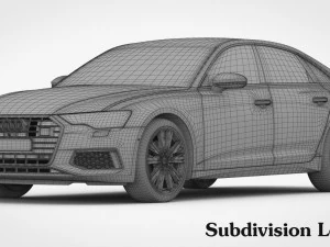 audi a6 2019 detailed interior 3D Model