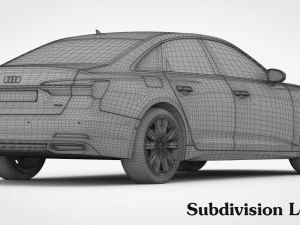 audi a6 2019 detailed interior 3D Model