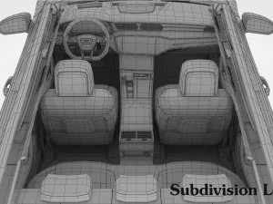 audi a6 2019 detailed interior 3D Model
