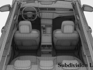 audi a6 2019 detailed interior 3D Model