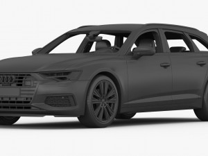 audi a6 avant 2019 detailed interior Model 3D