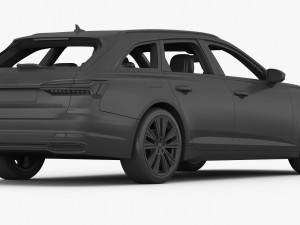 audi a6 avant 2019 detailed interior Model 3D