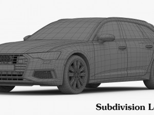 audi a6 avant 2019 detailed interior Model 3D