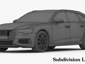 audi a6 avant 2019 detailed interior Model 3D