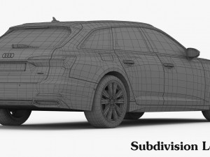 audi a6 avant 2019 detailed interior Model 3D