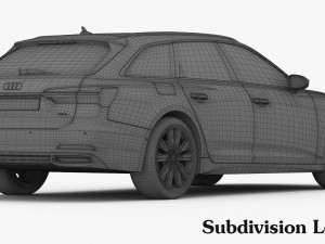 audi a6 avant 2019 detailed interior Model 3D