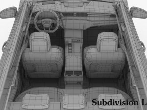 audi a6 avant 2019 detailed interior Model 3D