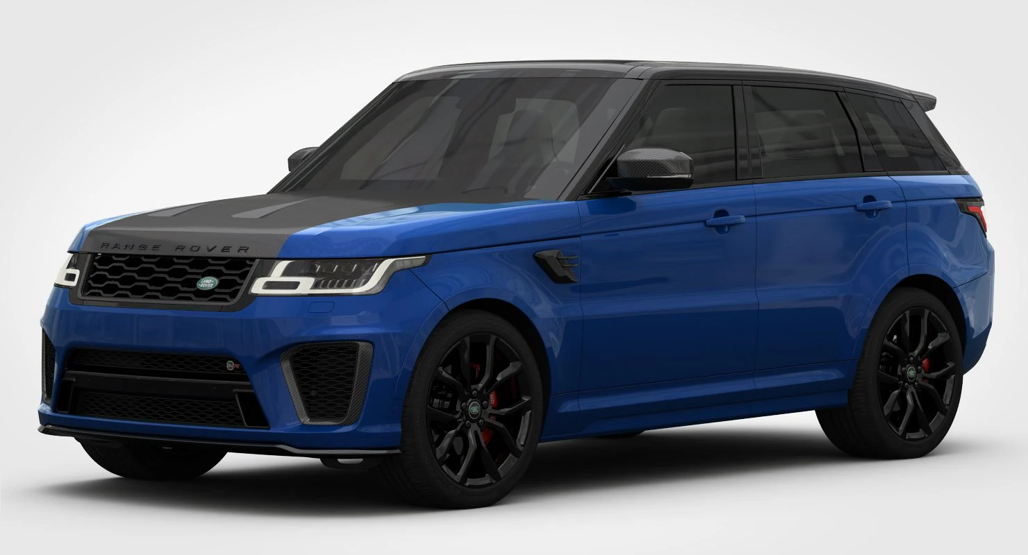 range rover sport svr 2018 detailed interior 3D Model .c4d .max .obj .3ds .fbx .stl .blend 
