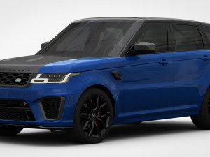 range rover sport svr 2018 detailed interior 3D Model