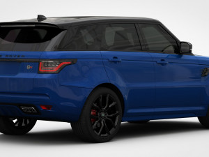 range rover sport svr 2018 detailed interior Modello 3D