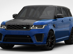 range rover sport svr 2018 detailed interior Modello 3D