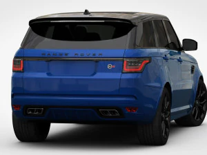 range rover sport svr 2018 detailed interior 3D Model