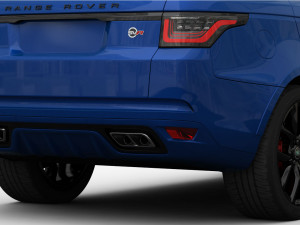 range rover sport svr 2018 detailed interior Modello 3D