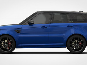 range rover sport svr 2018 detailed interior Modello 3D