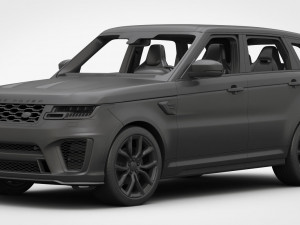 range rover sport svr 2018 detailed interior Modello 3D
