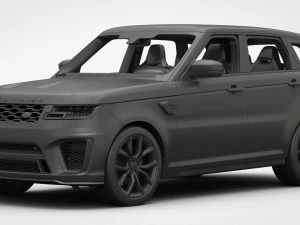 range rover sport svr 2018 detailed interior 3D Model