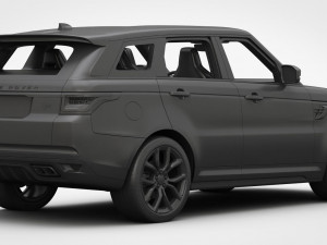 range rover sport svr 2018 detailed interior Modello 3D