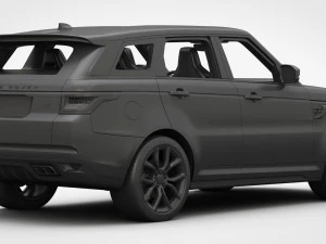 range rover sport svr 2018 detailed interior 3D Model