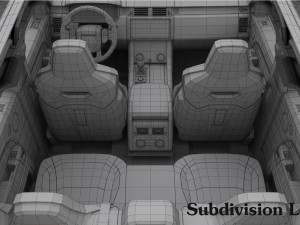 range rover sport svr 2018 detailed interior Modello 3D