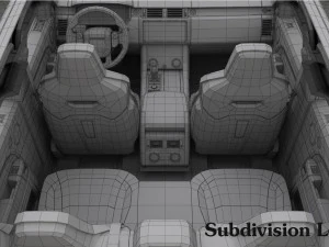 range rover sport svr 2018 detailed interior 3D Model