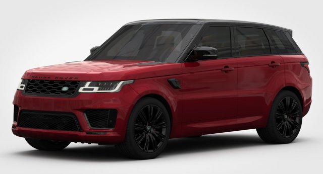 range rover sport 2018 detailed interior 3D Модель .c4d .max .obj .3ds .fbx .stl .blend 