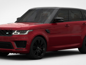 range rover sport 2018 detailed interior 3D Model
