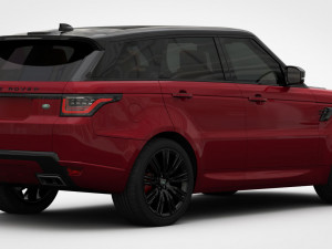 range rover sport 2018 detailed interior 3D Модель