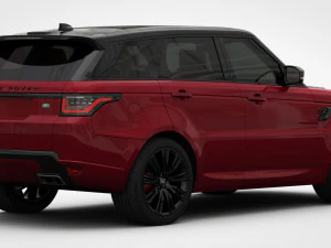 range rover sport 2018 detailed interior 3D Model