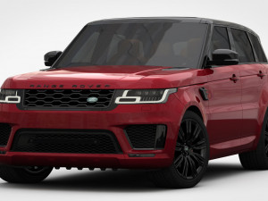range rover sport 2018 detailed interior 3D Модель