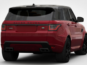 range rover sport 2018 detailed interior 3D Модель