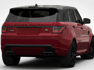 range rover sport 2018 detailed interior 3D Model