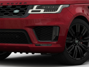 range rover sport 2018 detailed interior 3D Модель