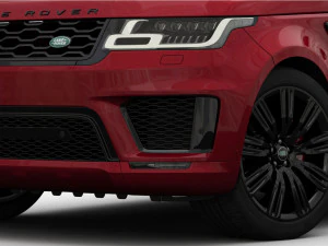 range rover sport 2018 detailed interior 3D Model