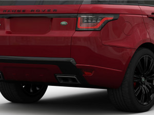 range rover sport 2018 detailed interior 3D Модель