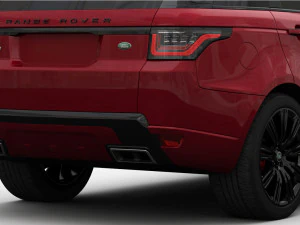 range rover sport 2018 detailed interior 3D Model