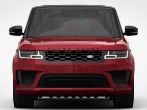 range rover sport 2018 detailed interior 3D Модель