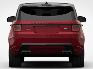 range rover sport 2018 detailed interior 3D Модель