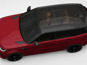 range rover sport 2018 detailed interior 3D Model