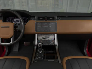 range rover sport 2018 detailed interior 3D Model