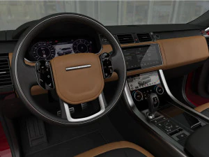 range rover sport 2018 detailed interior 3D Model