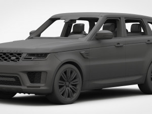 range rover sport 2018 detailed interior 3D Модель